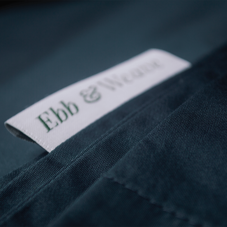 Ebb & Weave Premium Navy Blue Cotton Bedding Set.